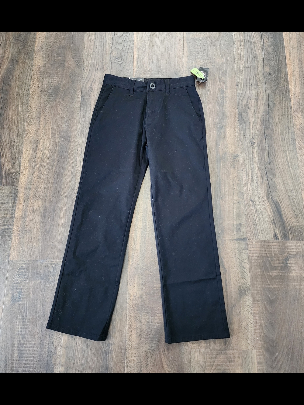 Volcom Black Youth Frickin Regular Stretch Pants